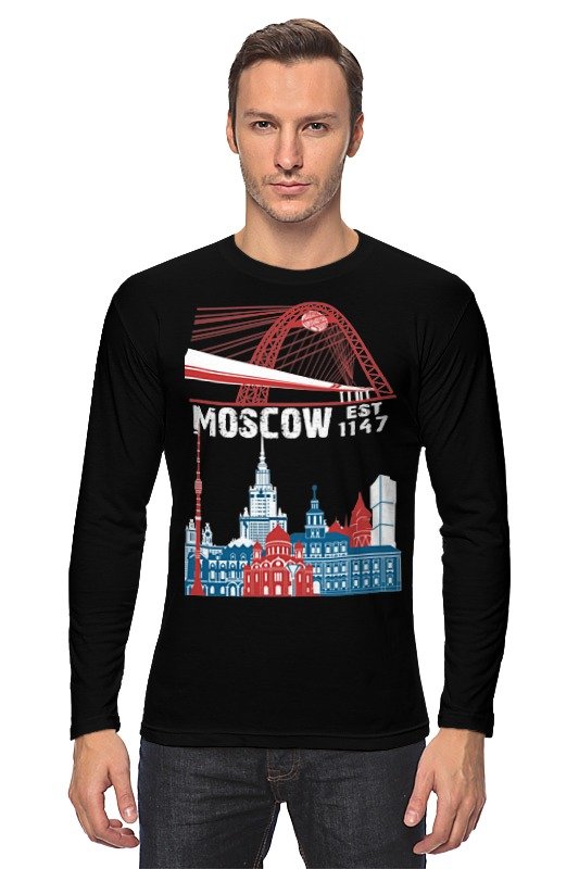 Printio Лонгслив Moscow. established in 1147