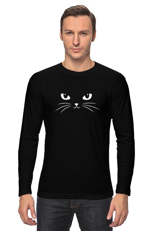 Printio Лонгслив Black cat (черная кошка)