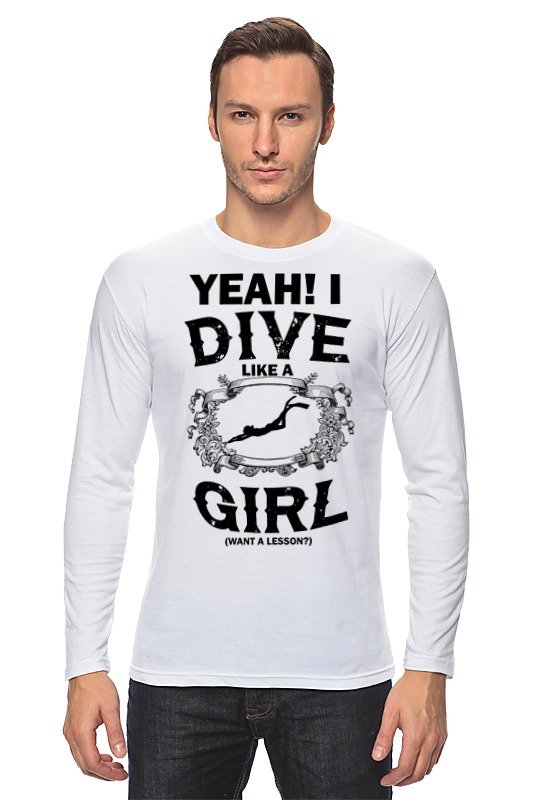 Printio Лонгслив Dive like a girl