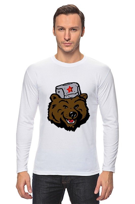Printio Лонгслив Russian bear (русский медведь)