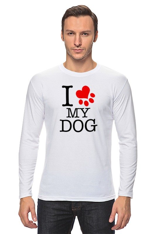 Printio Лонгслив I love my dog